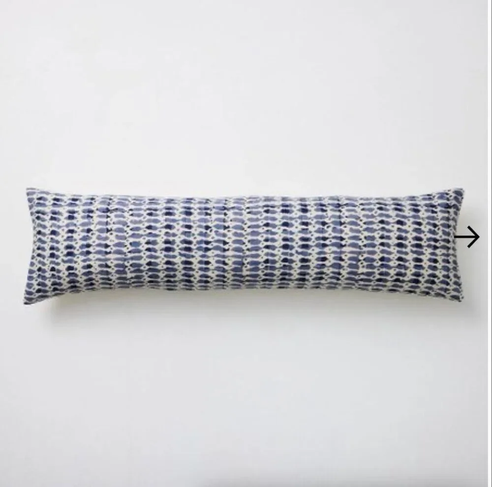 West Elm Happy Wave Oversized Long Lumbar Cushion Pillow Cover NWT 12
